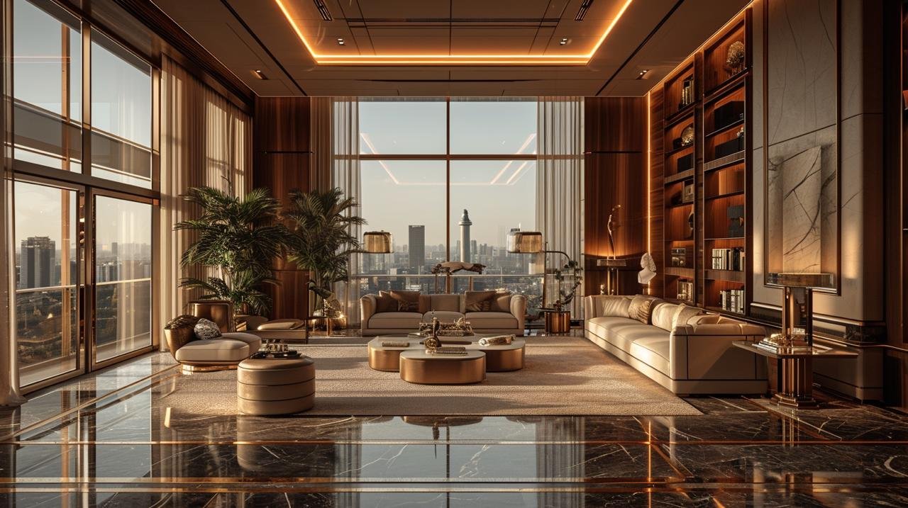 trendy living room